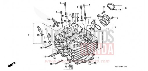CULASSE NX650R de 1994